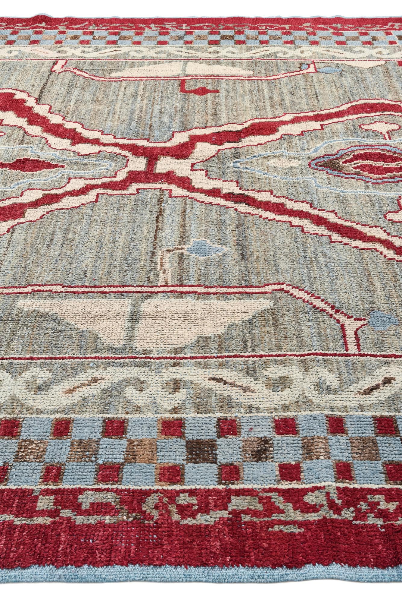 10' x 14' Hand Knotted Oushak Wool Rug