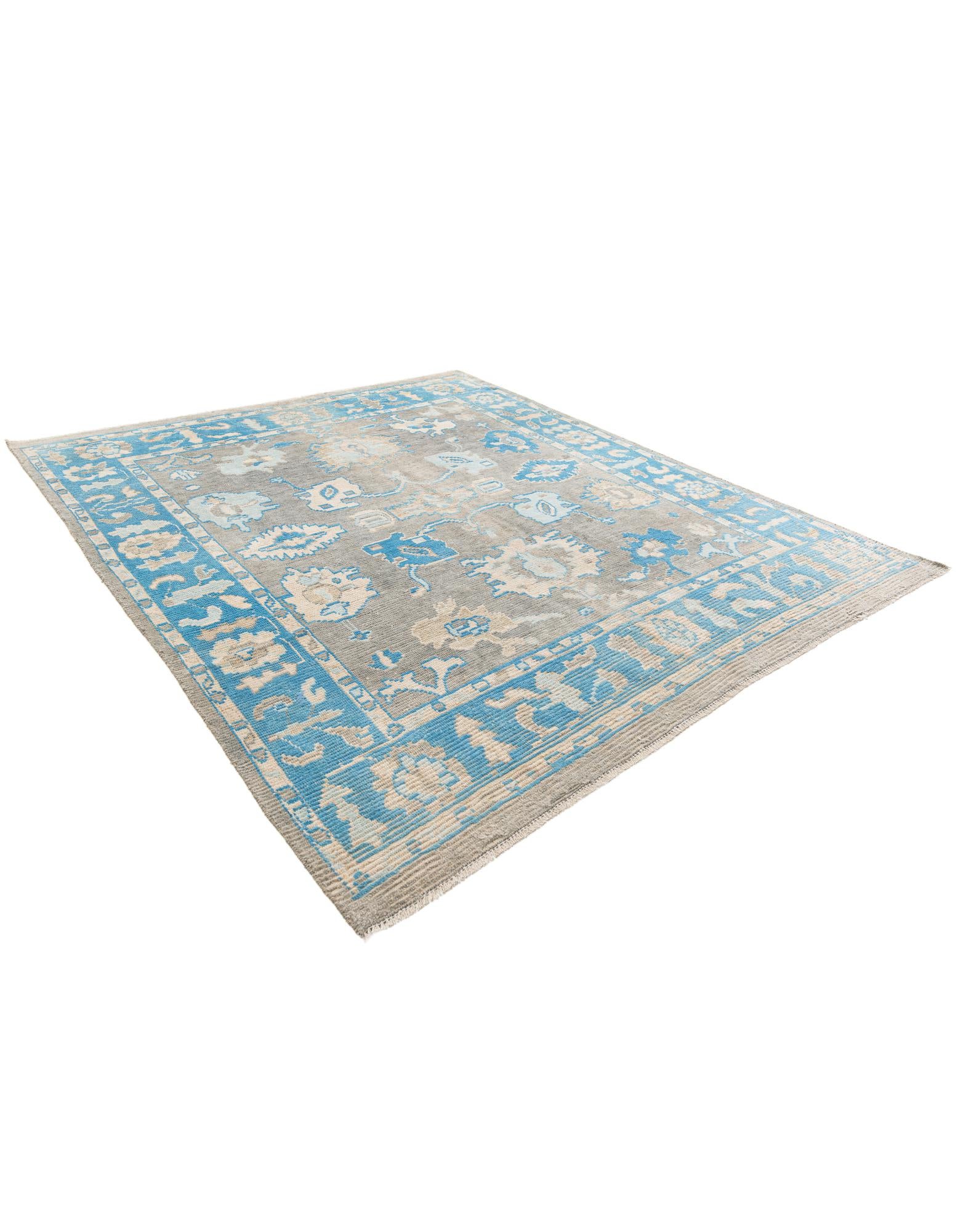 8' 3 x 9' 10 Hand Knotted Oushak Wool Rug