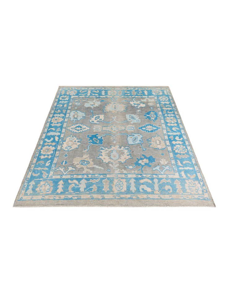 Detail image of 8' 3 x 9' 10 Hand Knotted Oushak Wool Rug