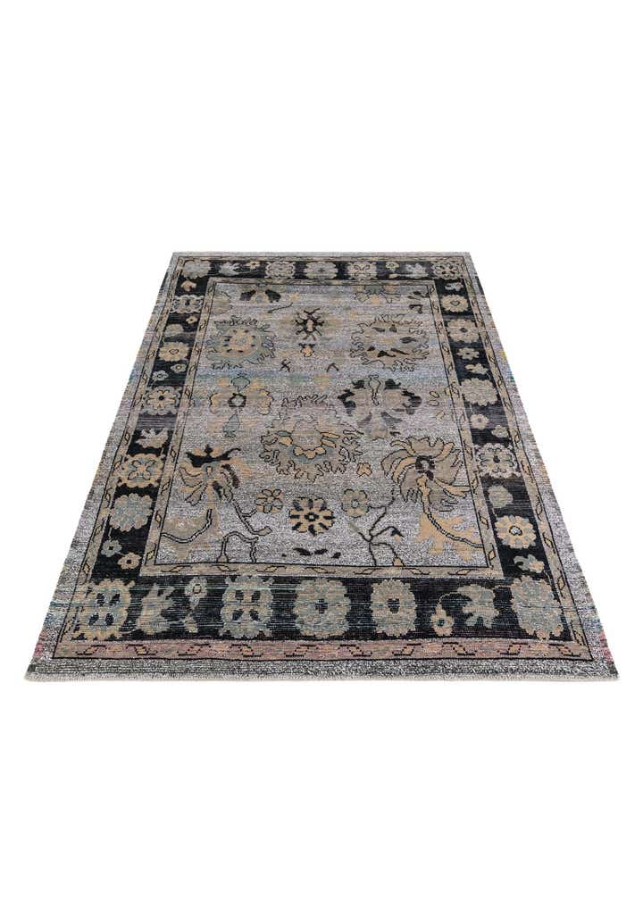 9' x 12' 6 Hand Knotted Oushak Wool Rug