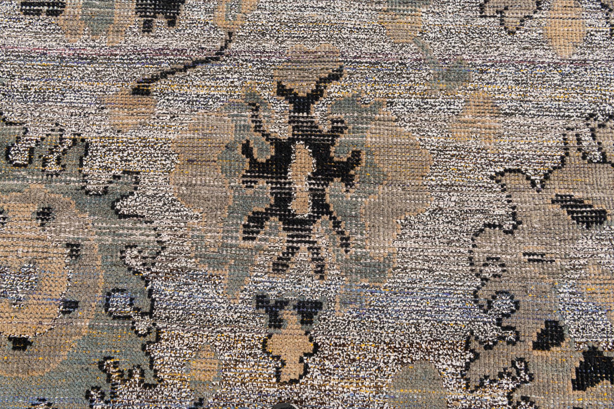 9' x 12' 6 Hand Knotted Oushak Wool Rug