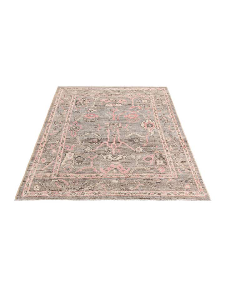 8' 4 x 9' 7 Hand Knotted Oushak Wool Rug