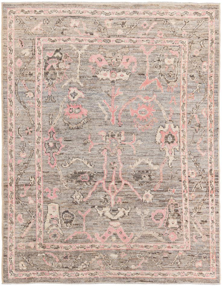 Detail image of 8' 4 x 9' 7 Hand Knotted Oushak Wool Rug