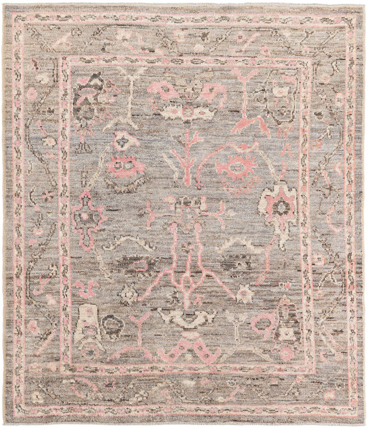 8' 4 x 9' 7 Hand Knotted Oushak Wool Rug