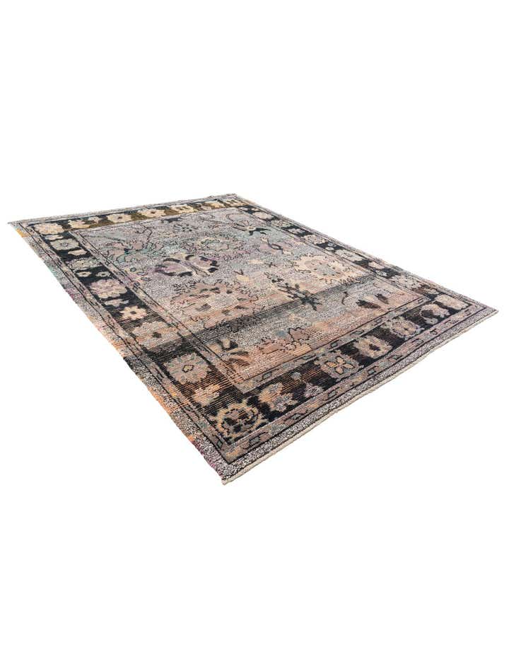 8' x 10' 2 Hand Knotted Oushak Wool Rug