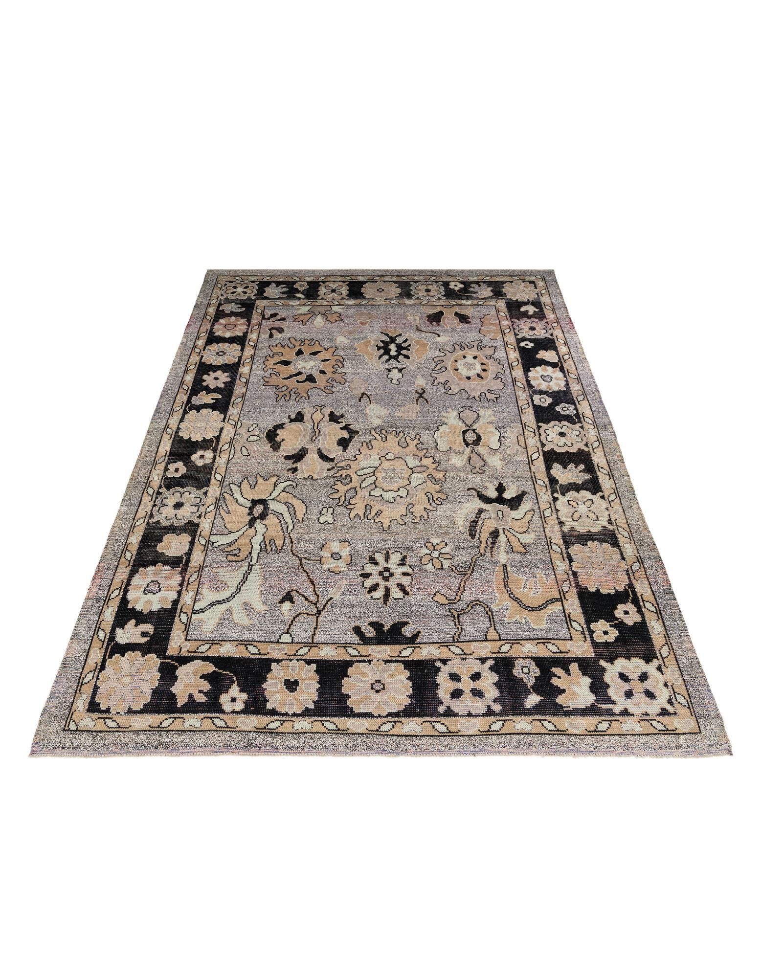 9' 10 x 14' Hand Knotted Oushak Wool Rug