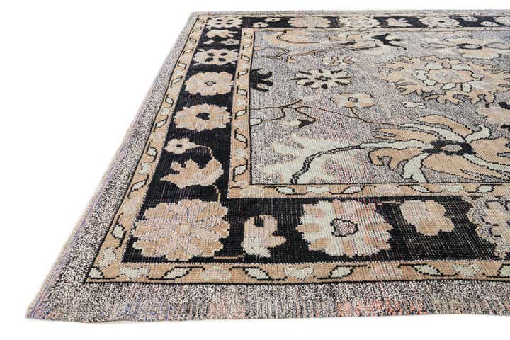 9' 10 x 14' Hand Knotted Oushak Wool Rug