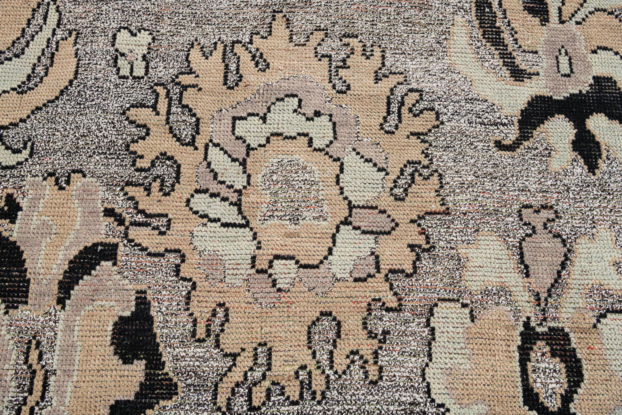 9' 10 x 14' Hand Knotted Oushak Wool Rug