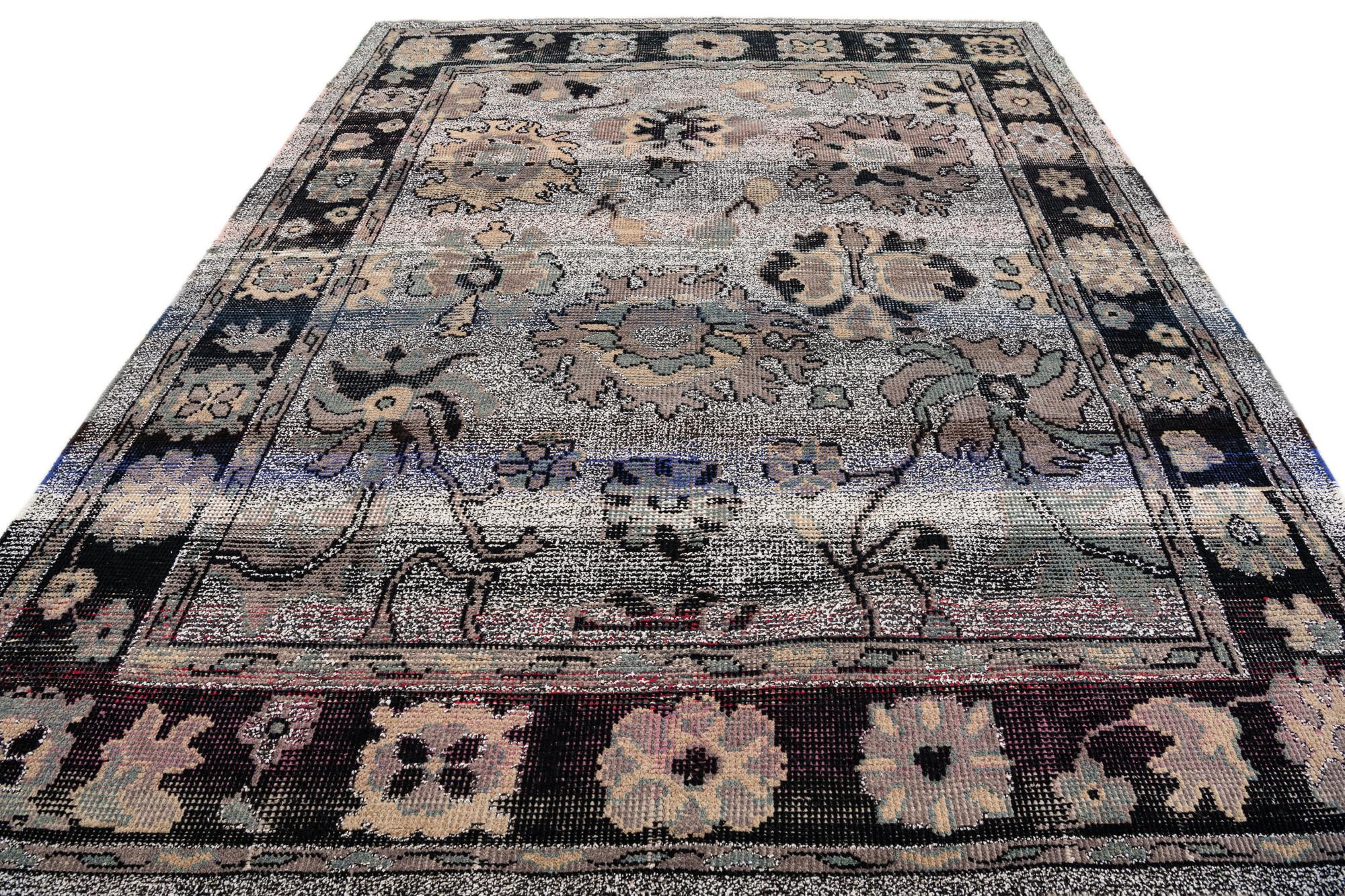 8' 3 x 10' 3 Hand Knotted Oushak Wool Rug