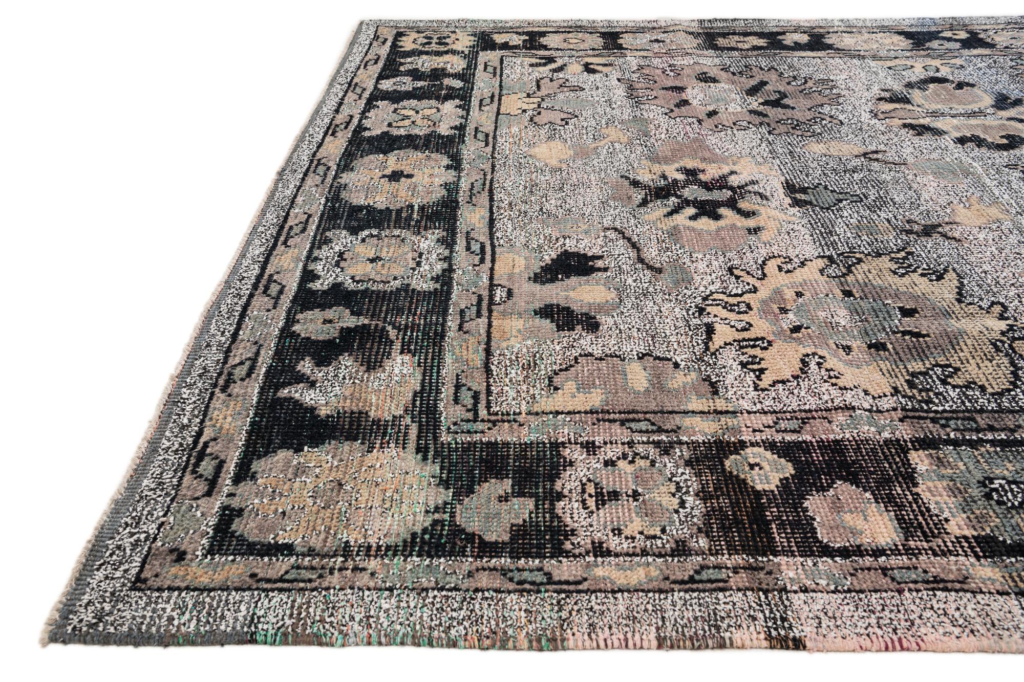 8' 3 x 10' 3 Hand Knotted Oushak Wool Rug