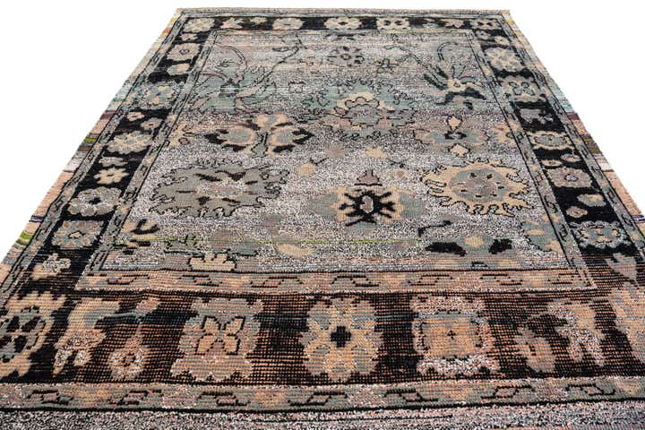 8' 1 x 9' 8 Hand Knotted Oushak Wool Rug