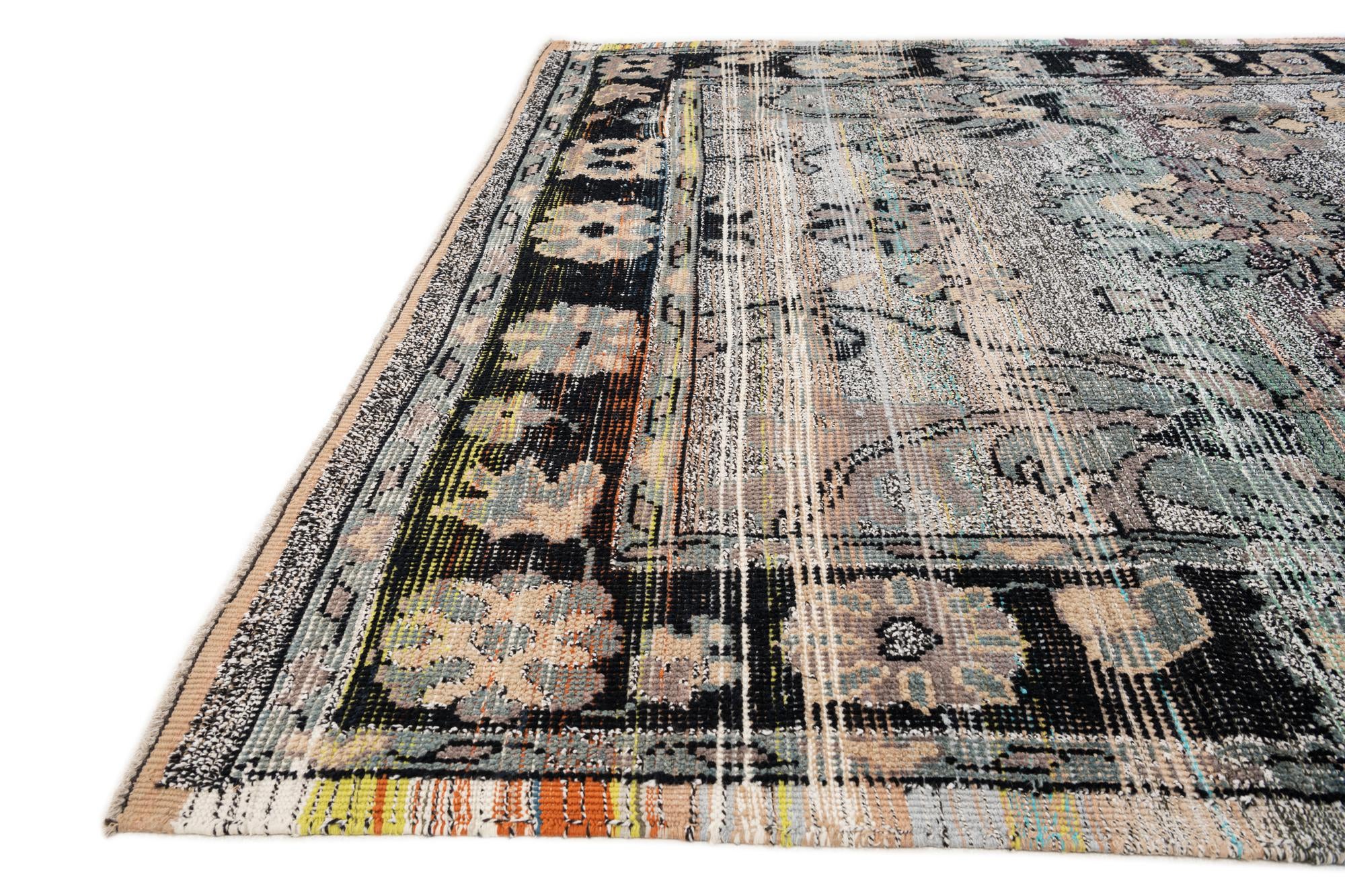 8' 1 x 9' 8 Hand Knotted Oushak Wool Rug