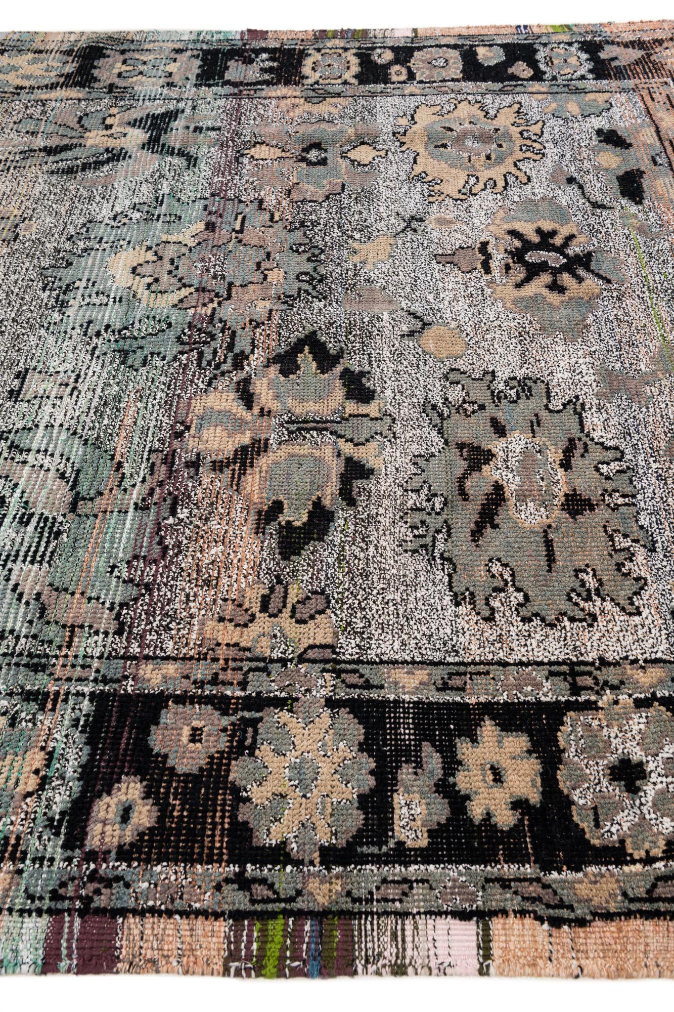 8' 1 x 9' 8 Hand Knotted Oushak Wool Rug