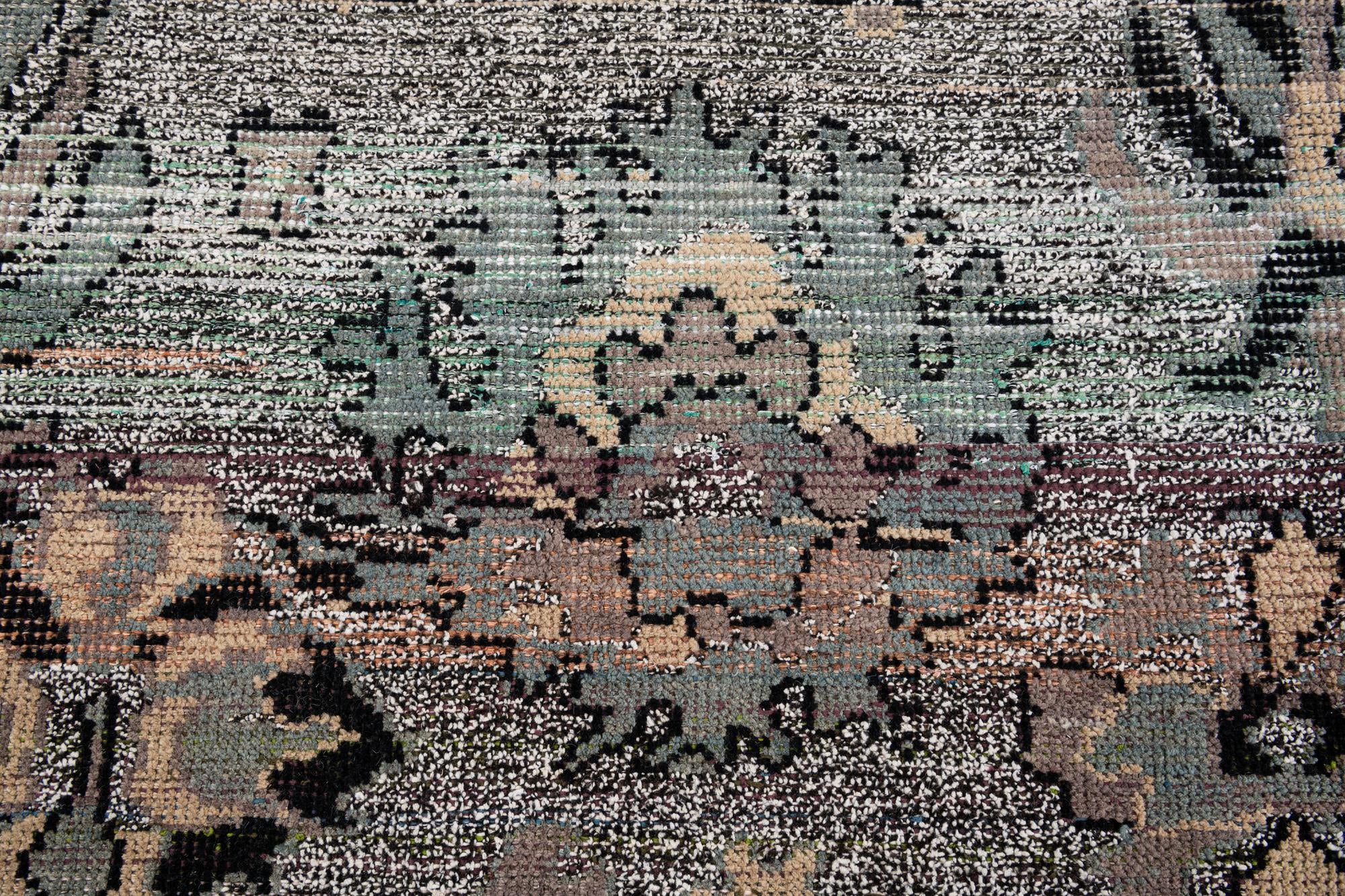 8' 1 x 9' 8 Hand Knotted Oushak Wool Rug