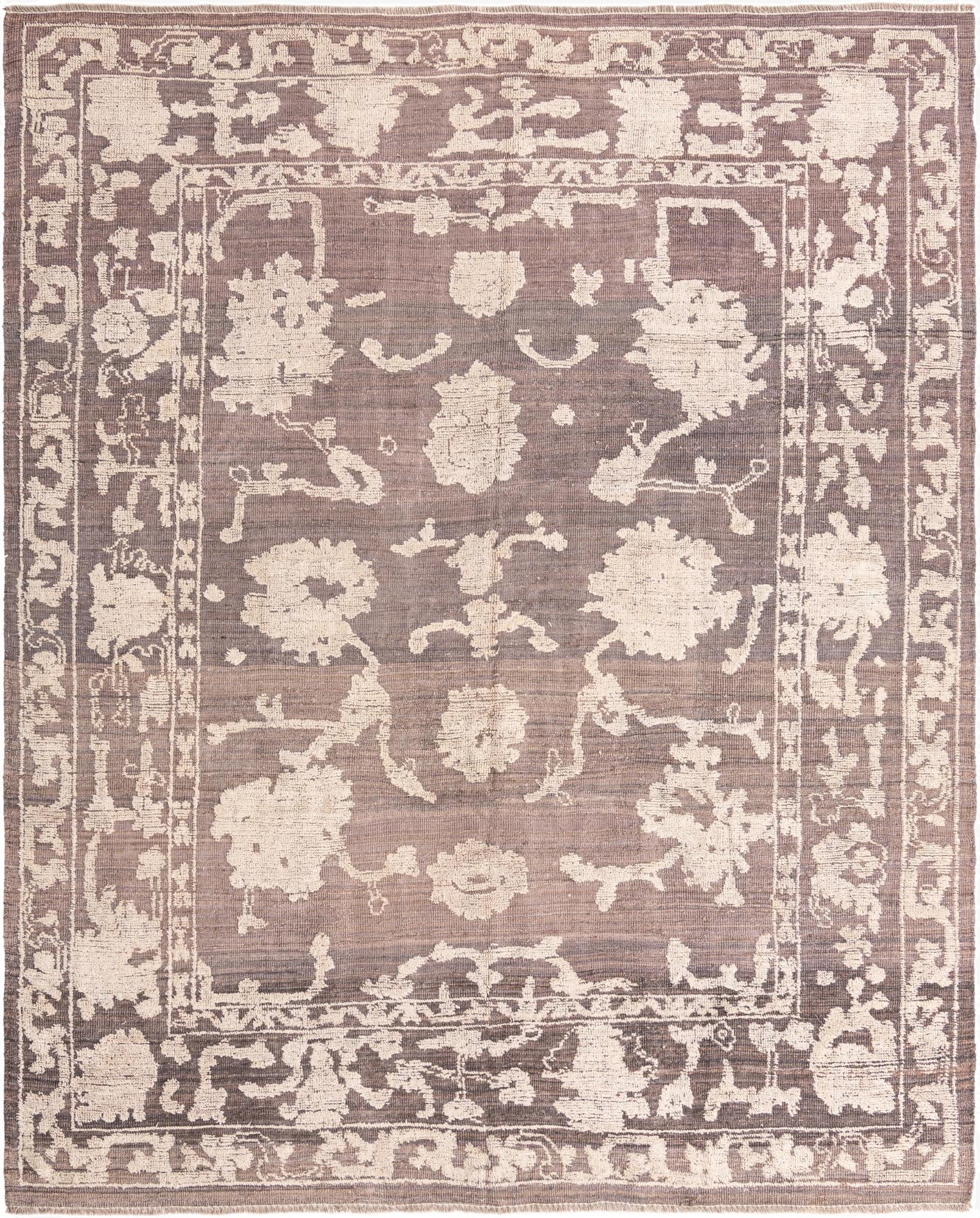9' 5 x 11' 8  Hand Knotted Oushak Wool Rug