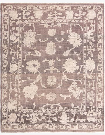 9' 5 x 11' 8 Hand Knotted Oushak Wool Rug