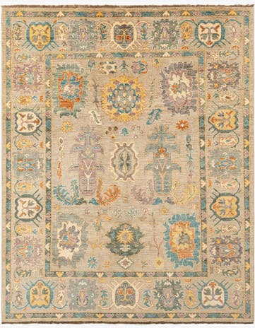 8' x 9' 10 Hand Knotted Oushak Rug