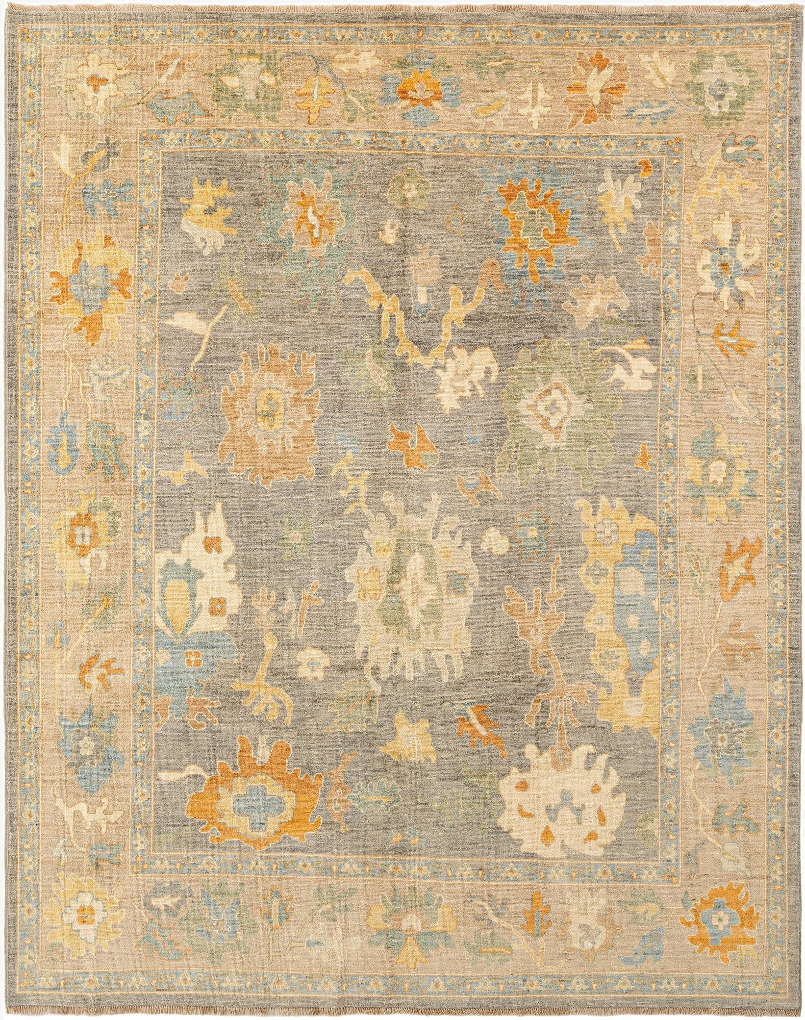 8' 1 x 10'  Hand Knotted Oushak Rug