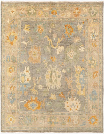 8' 1 x 10' Hand Knotted Oushak Rug