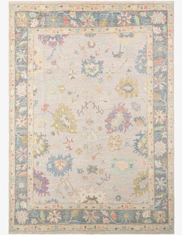 9' 11 x 13' 9 Hand Knotted Oushak Rug
