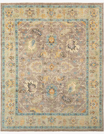 8' 1 x 9' 10 Hand Knotted Oushak Rug