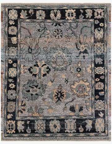 8' 2 x 10' 3 Hand Knotted Oushak Wool Rug