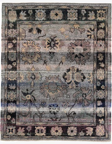 8' 3 x 10' 3 Hand Knotted Oushak Wool Rug