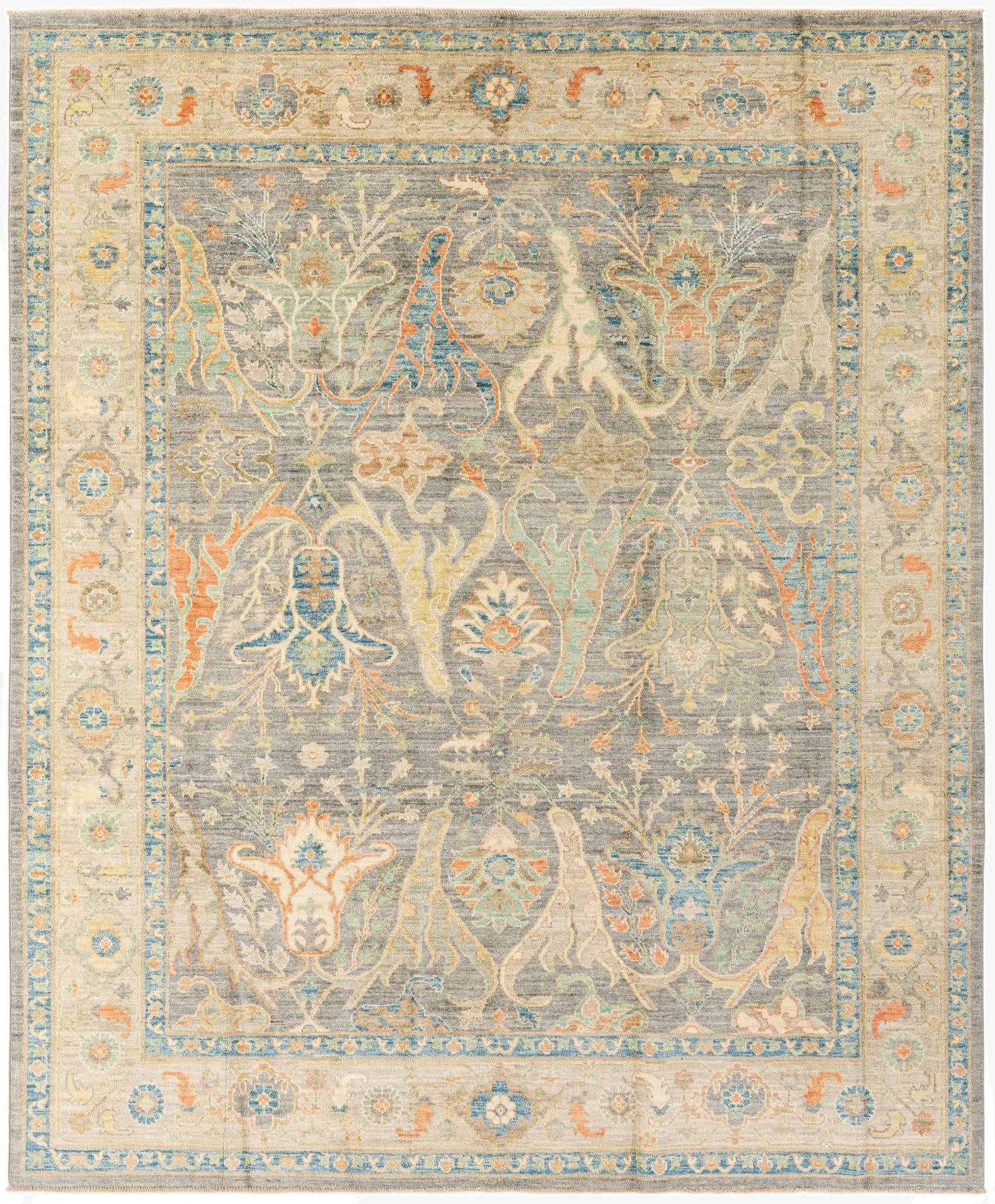 8' 2 x 9' 10  Hand Knotted Oushak Wool Rug
