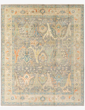 8' 2 x 9' 10 Hand Knotted Oushak Wool Rug
