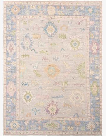 10' 2 x 13' 10 Hand Knotted Oushak Rug