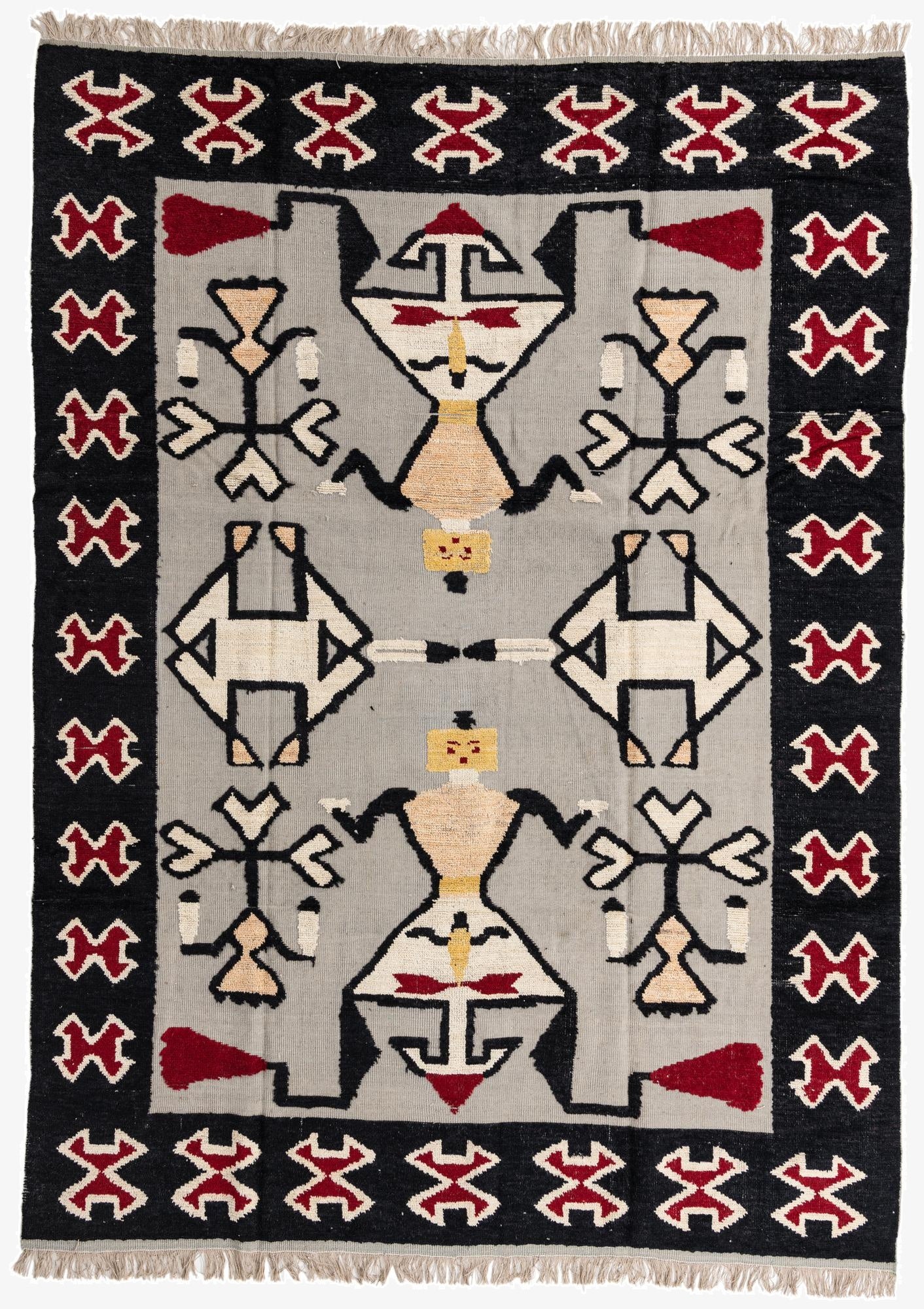 9' x 12' 5  Hand Knotted Oushak Wool Rug