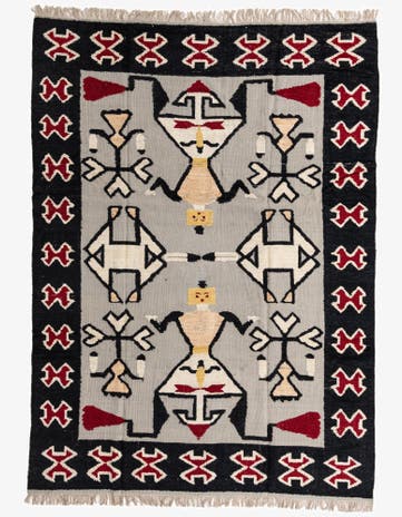 9' x 12' 5 Hand Knotted Oushak Wool Rug