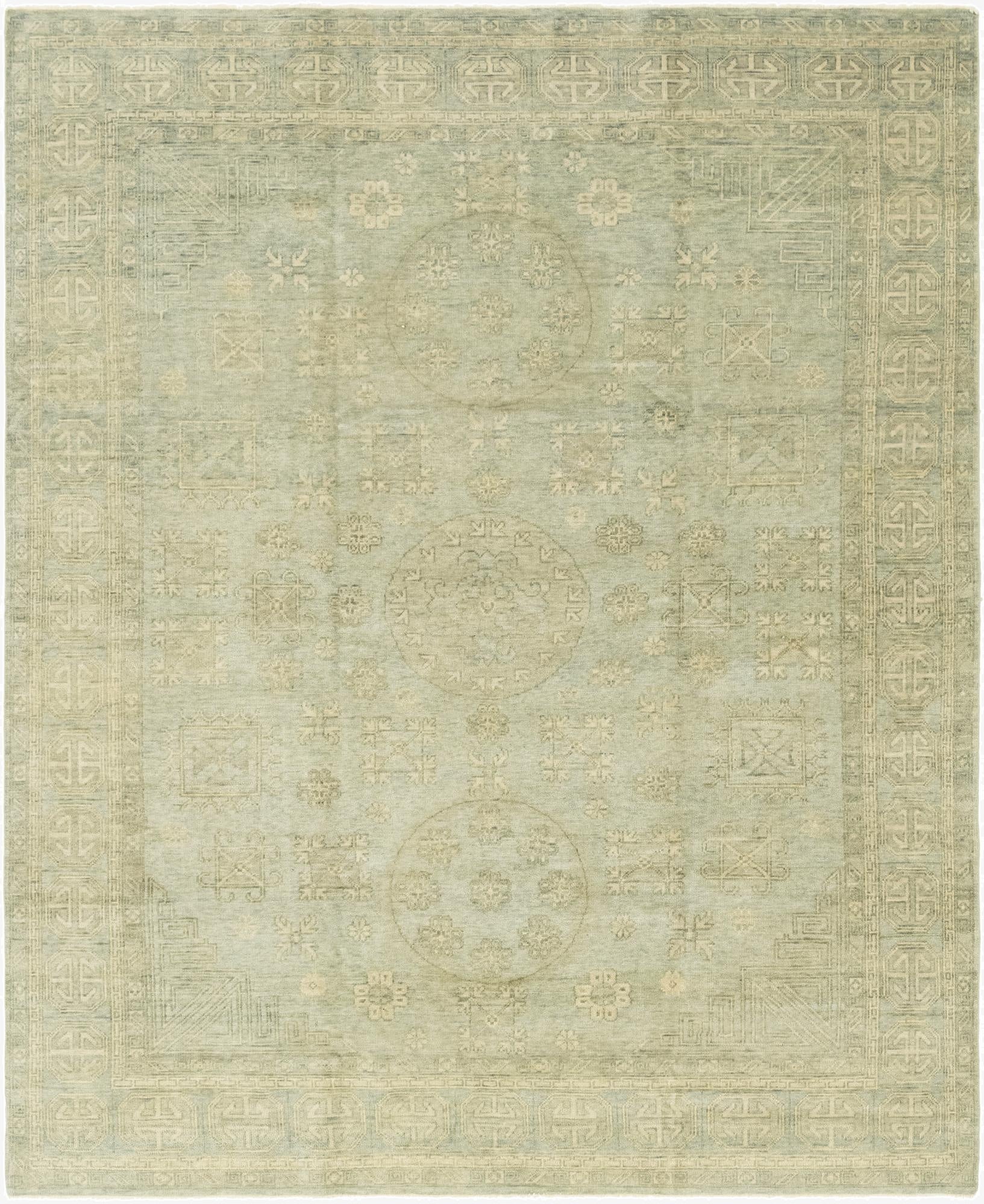 8' x 9' 10  Hand Knotted Oushak Wool Rug