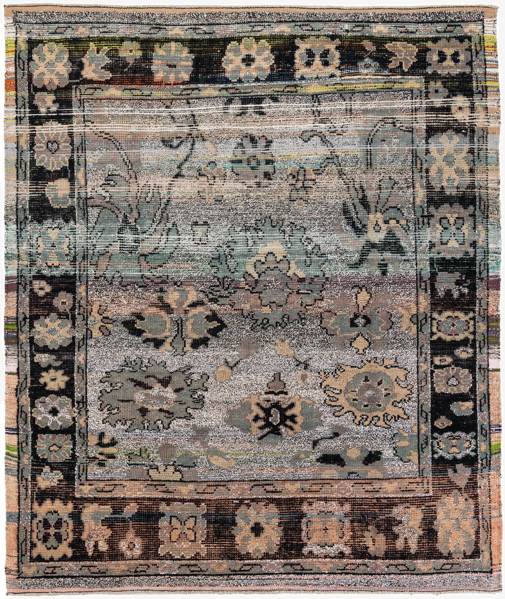8' 1 x 9' 8  Hand Knotted Oushak Wool Rug