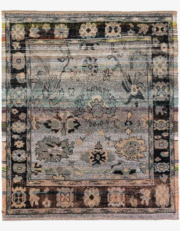 8' 1 x 9' 8 Hand Knotted Oushak Wool Rug
