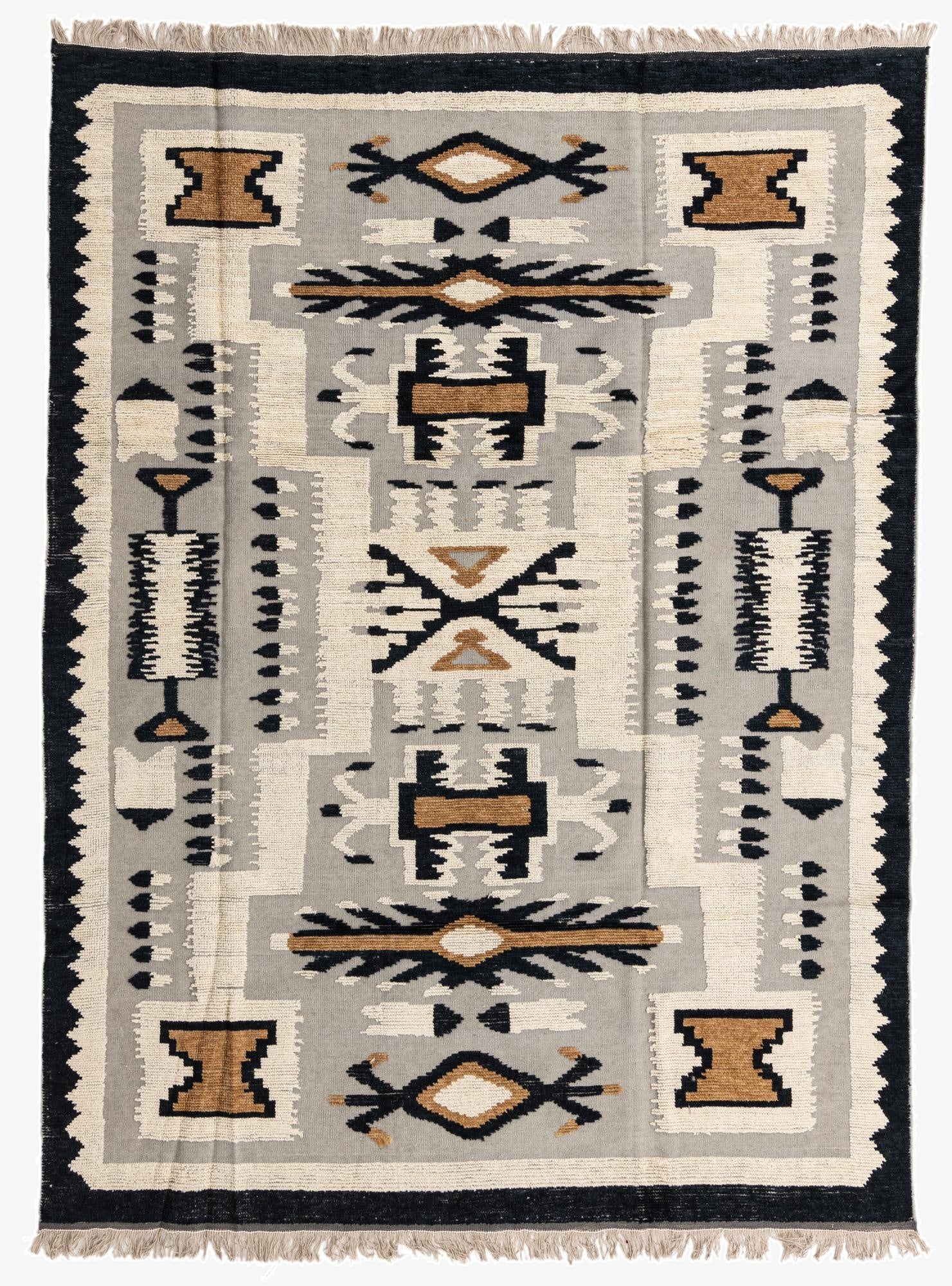 8' x 10' 8  Hand Knotted Oushak Wool Rug