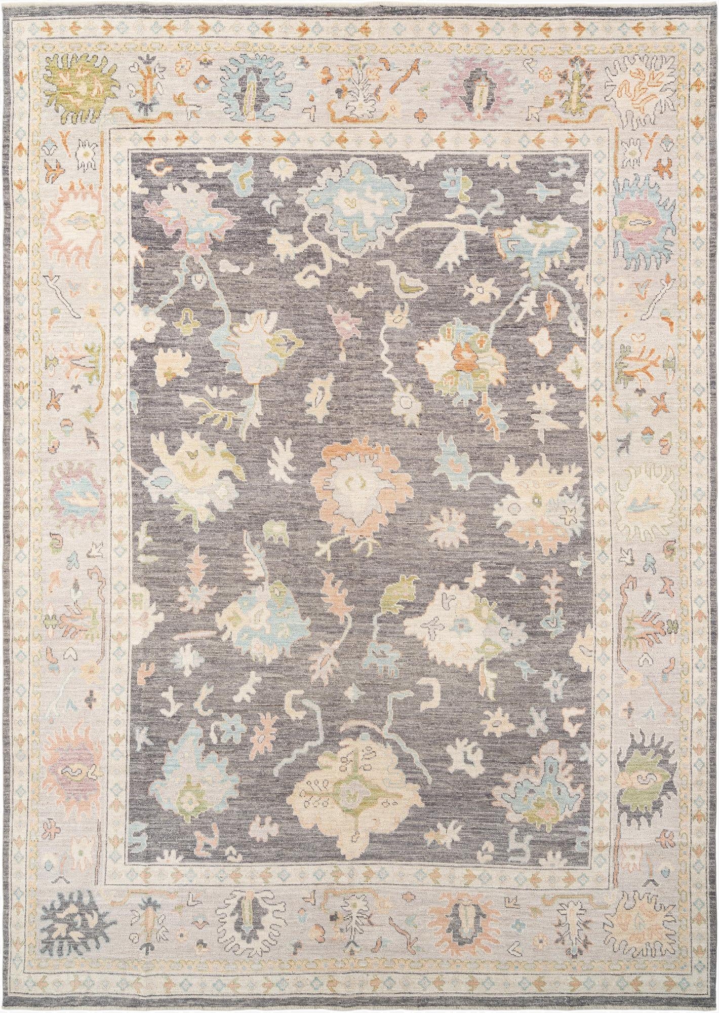 10' 1 x 13' 11  Hand Knotted Oushak Rug