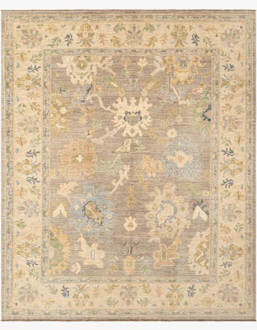 7' 11 x 10' Hand Knotted Oushak Rug