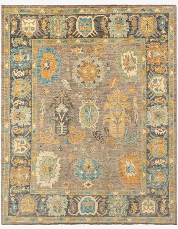 8' 2 x 9' 11 Hand Knotted Oushak Rug