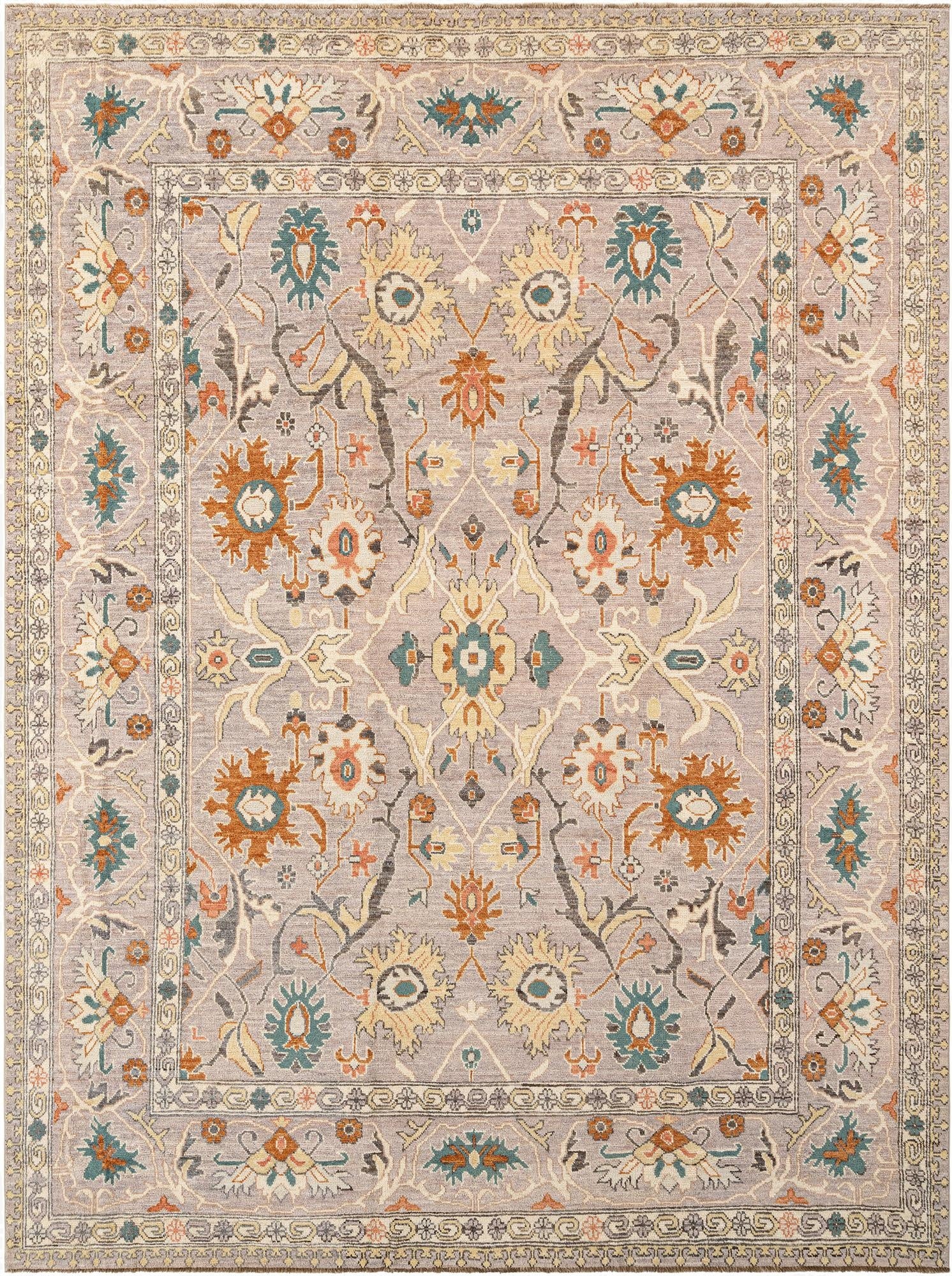 9' 1 x 12'  Hand Knotted Oushak Rug