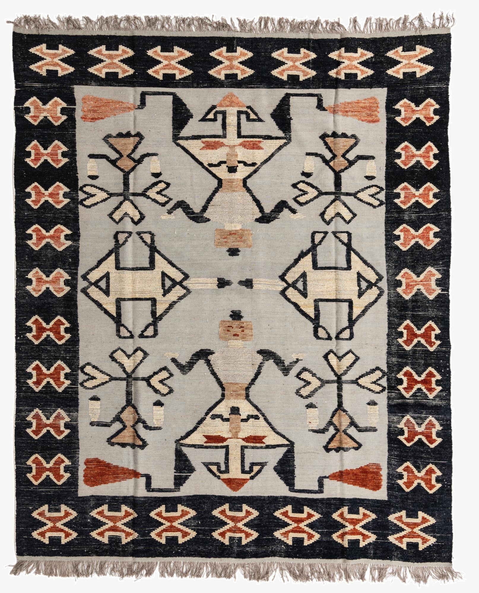 8' 1 x 10'  Hand Knotted Oushak Wool Rug