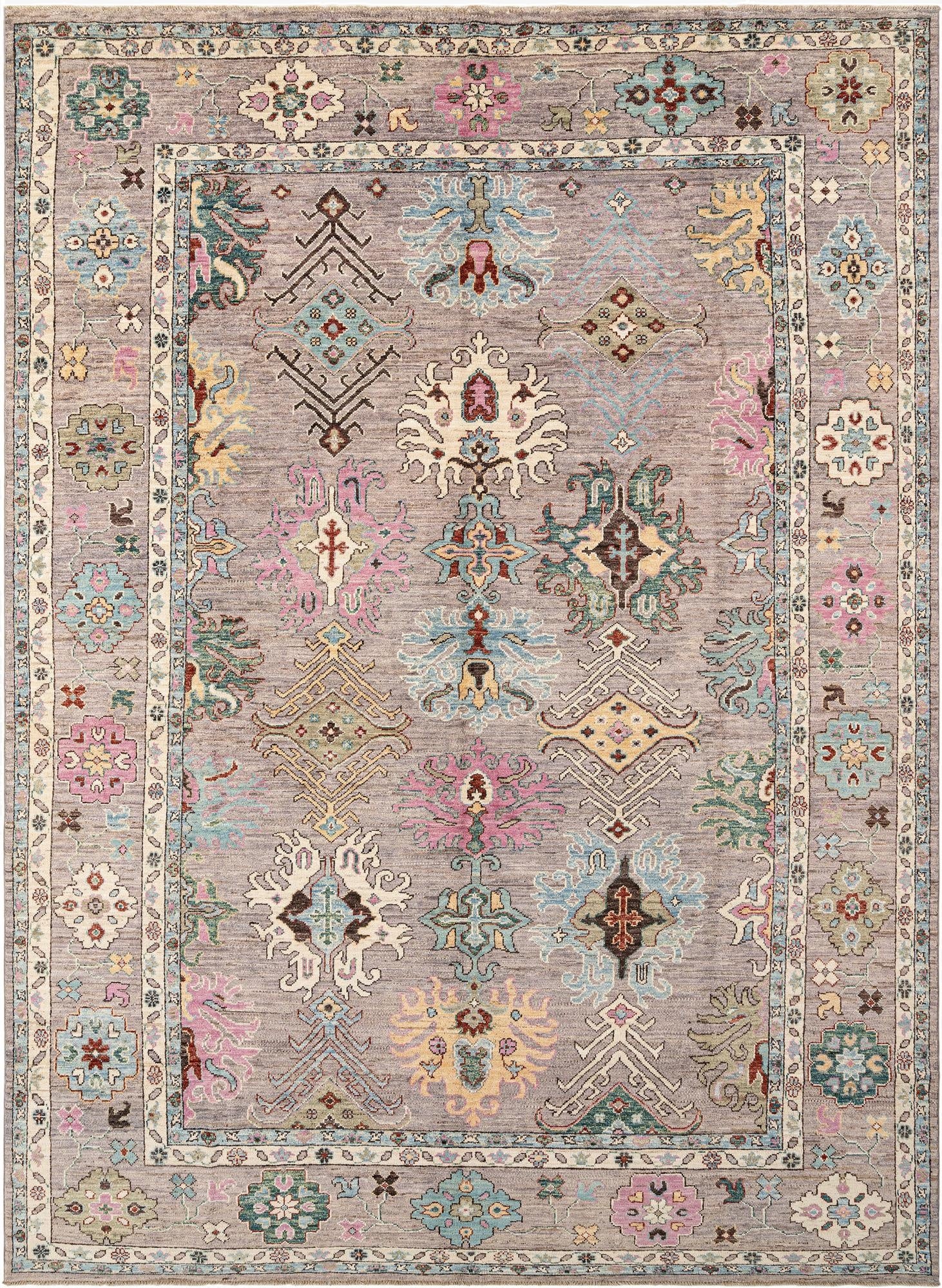 10' 2 x 13' 8  Hand Knotted Oushak Rug