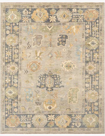 8' x 9' 11 Hand Knotted Oushak Rug