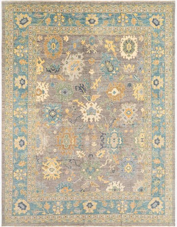 11' 8 x 14' 10 Hand Knotted Oushak Rug