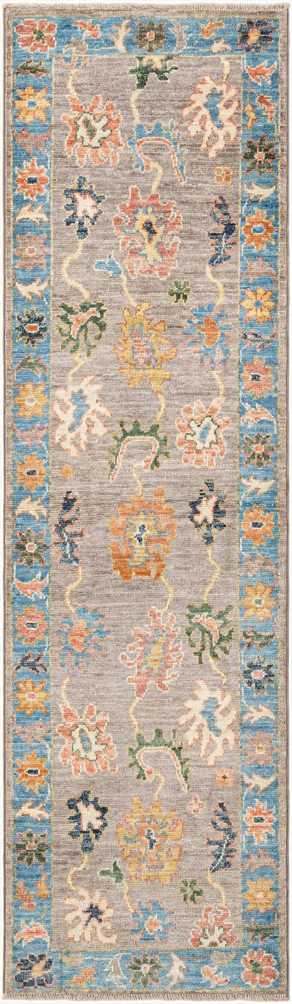 6' 11 x 19' 9  Hand Knotted Oushak Rug