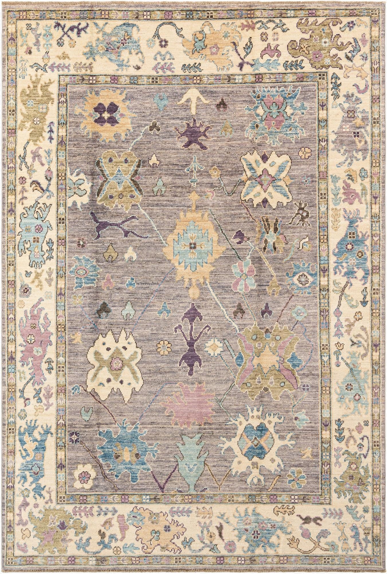 6' 2 x 9'  Hand Knotted Oushak Rug