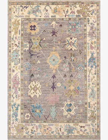 6' 2 x 9' Hand Knotted Oushak Rug