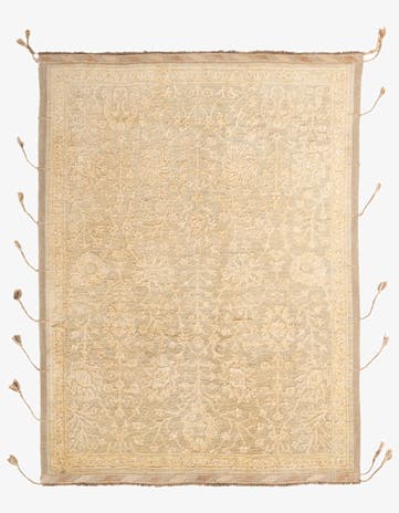5' 11 x 7' 10 Hand Knotted Oushak Wool Rug