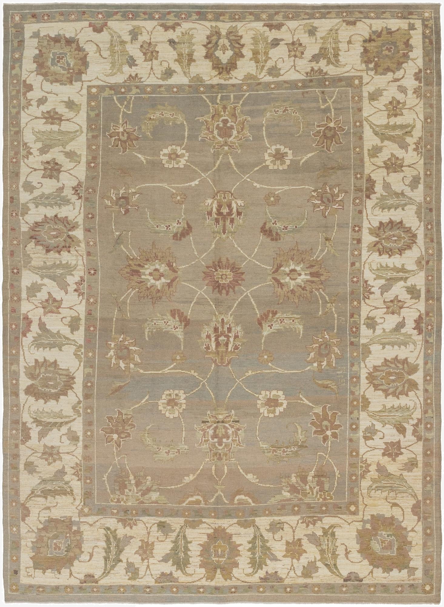 11' 5 x 15' 8  Hand Knotted Oushak Wool Rug