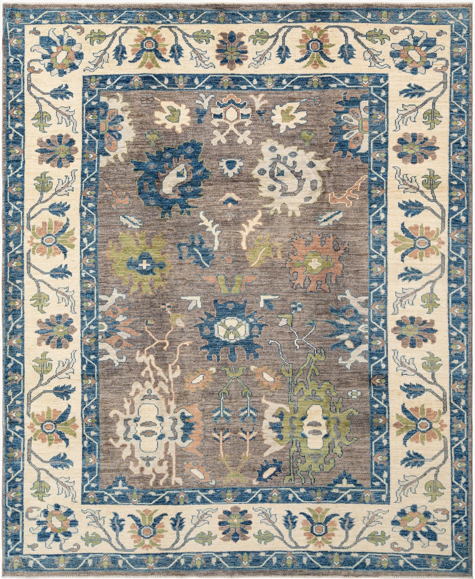 8' 2 x 9' 11  Hand Knotted Oushak Rug